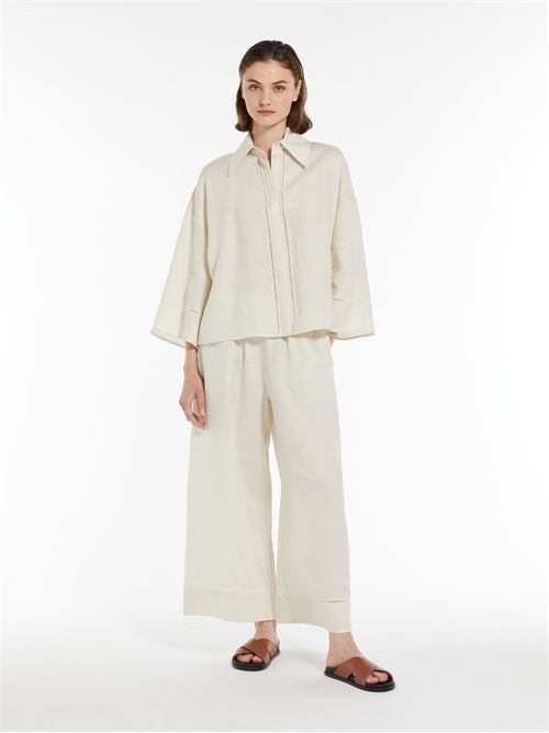 Linen canvas trousers MAXMARA LEISURE | 2416131048600001
